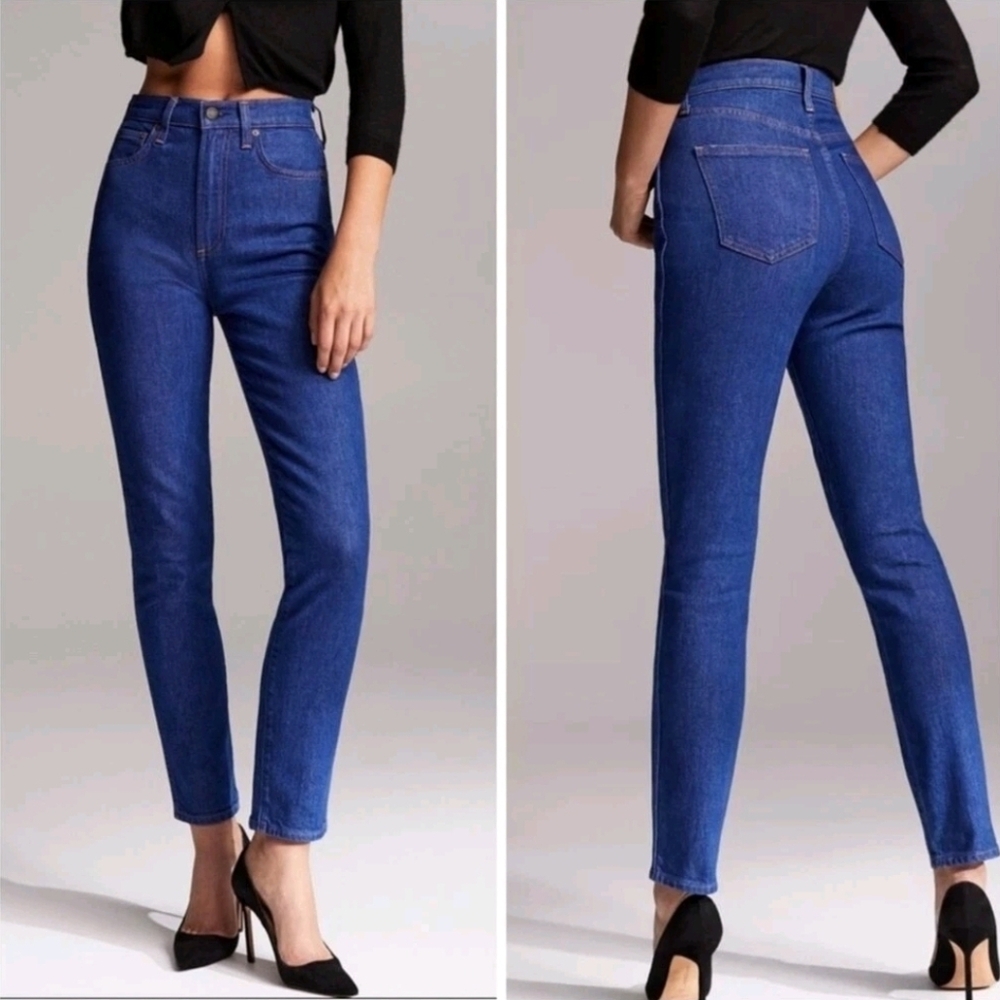 Denim Forum The Anjelica High Rise Slim Jeans Sz 26